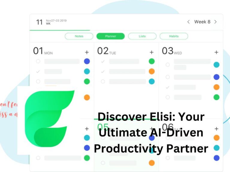 Discover Elisi: Your Ultimate AI-Driven Productivity Partner