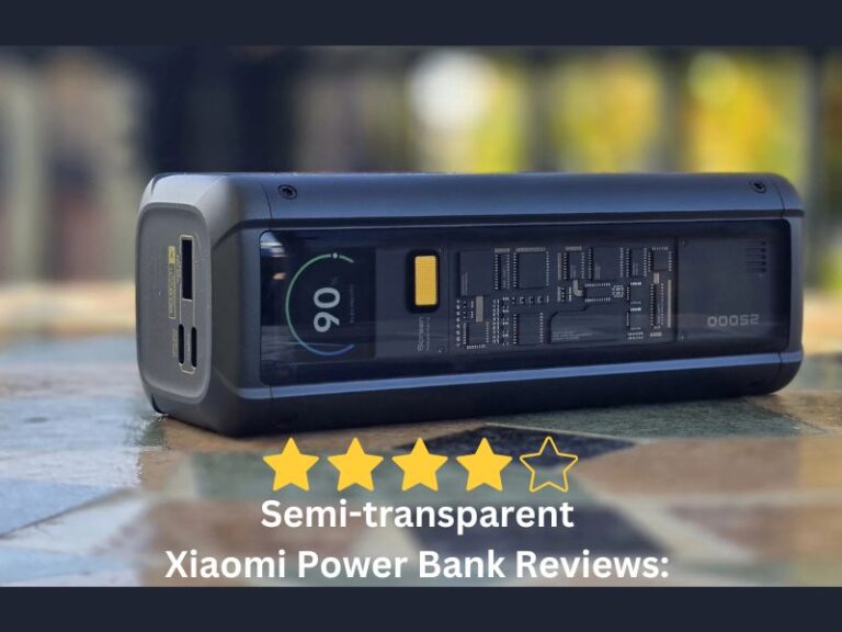 Semi-transparent Xiaomi Power Bank Reviews: 212W Power with Color Display